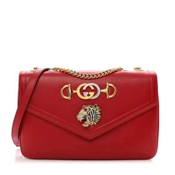 Gucci Med Rajah Red Shoulder Bags - Picture 1 of 16